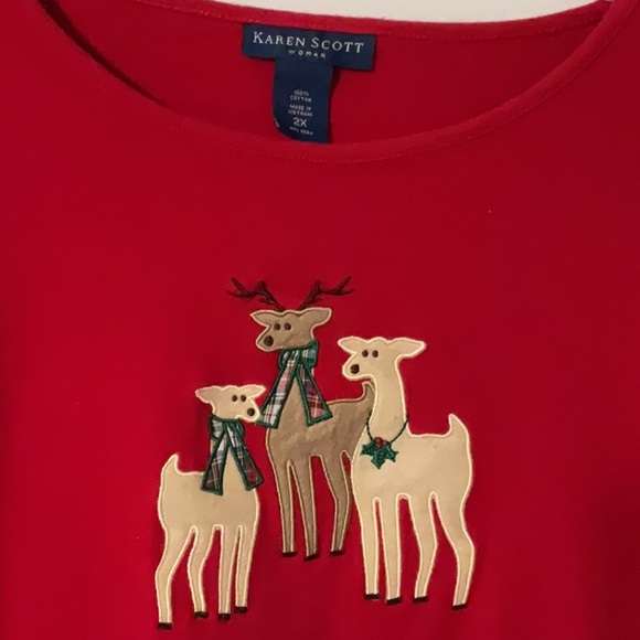 Karen Scott holiday top🎄 - Picture 2 of 3